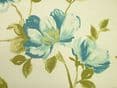 Exc Ashley Wilde JEMIMA TEAL FLORAL Curtain/Upholstery/Soft Furnishing Fabric